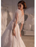 Ivory Glitter Lace Anniversary Wedding Dress
